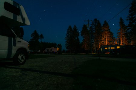 Geprobeerd de sterrenhemel op de camping vast te leggen