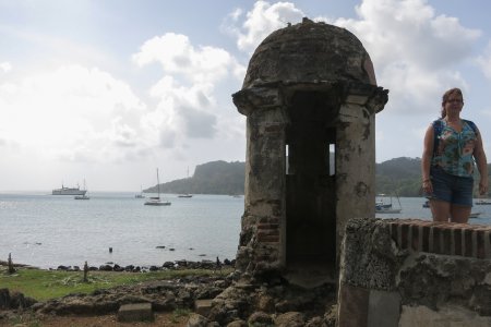 Een uitkijk torentje op het fort van Portobelo